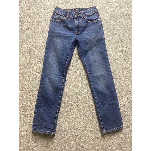 Gap Jeans Girls 12 Regular Blue Denim Boot Cut Mid Rise 100% Cotton Button Fly - Picture 1 of 10